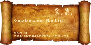 Kesztenbaum Martin névjegykártya