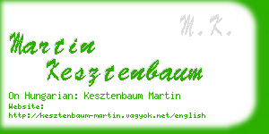 martin kesztenbaum business card